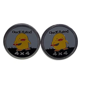 Emblemas de metal 4x4 con clasificación de pato para jeeps 2,55" NUEVO sellado - Imagen 1 de 1