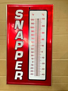 Used Vintage Snapper Advertising Metal Thermometer 18.5" x 10.75" - Picture 1 of 3