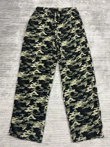 Pantalone Pigiama Uomo Faded Glory Medium Multicolore Mimetico Pile Coulisse - Foto 1 di 12