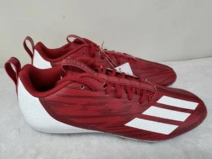 Size 12.5 Mens Adidas Adizero Spark Team Power Red White Football Cleats GV9086 - Picture 1 of 5