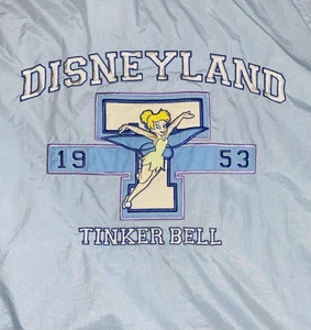 Vintage Disney bestickte Tinkerbell blaue Regenjacke durchgehender Reißverschluss Größe Small - Bild 1 von 7