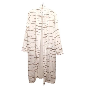 Anthropologie BB Dakota Long Duster Sz M Cream DEEDRA Jacket Lined ARTSY Modern - Picture 1 of 20
