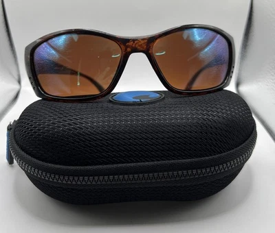 正品 Costa Del Mar FISH FS 10 龟框/蓝色镜面 580G 镜头带盒。 — 第 1/4 张图片