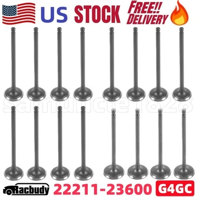 🔥G4GC Engine Intake Exhaust Valves 22211-23600 22212-23600 For Hyundai Kia 2.0L Foto 1 de 4