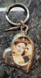 Brighton Fireworks Heart Add Your Photo Keychain - Picture 1 of 5