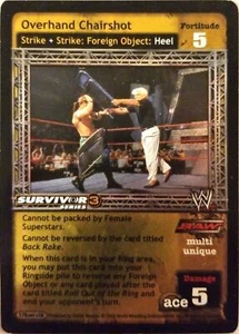 WWE: Overhand Chairshot (SS3) (korrigiert) [gespielt] Kartentyp Strike Raw Deal Wre - Bild 1 von 1