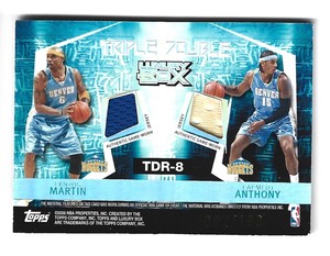 2006 TOPPS LUXURY BOX BASKETBALL TRIPLE DOUBLE JERSEY CARMELO ANTHONY CAMBY /193