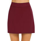 Solid A Line Soft With Pocket Women Skirt Sexy Inner Shorts Slim Golf High Waist