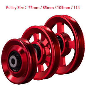 75/85/105/114mm Aluminum Alloy Bearing Pulley Wheel Cable Gym Fitness Equipment