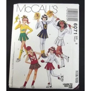 McCall 6071 Girl Cheerleading Costume Size 8 Uncut 1992 - Picture 1 of 3