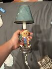 Vintage Christmas Teddy Bear Lamp / Night Light / Santa / 7w bulb / 11" / Resin