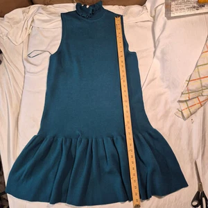 NWT TRINA TURK RAYA SWEATER DRESS 100% WOOL XL AQUA GREEN BLUE $400 MSRP - Picture 1 of 17