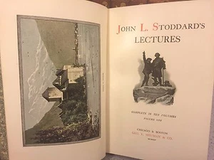 Ant Books John L Stoddards Lectures 15 Volumes 1914 Leather Bound Books - Imagen 1 de 9
