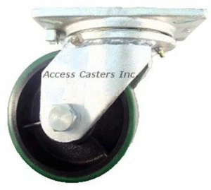 8T75PS 8" x 3" Swivel Caster, Heavy Duty Poly on Cast Iron Wheel, 2500 lbs Cap - Picture 1 of 1