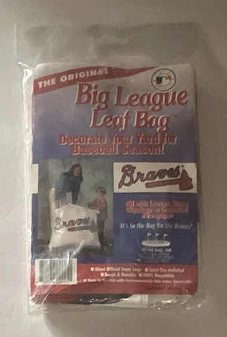 Atlanta Braves MLB The Original Big League Baseball Leaf Bag Unopened Cover