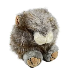 Swibco Puffkins Plush Cat Kitty Gray Brown 1994 4" Pudgy Bean Bag Stuffed Toy - Picture 1 of 10