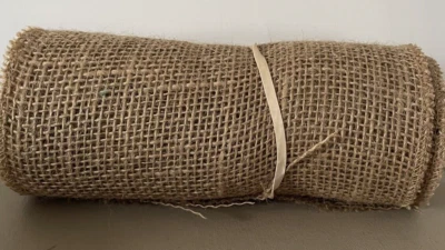 8" Premium Burlap Roll - 4 Yards - Finished Edges - Natural Jute Burlap Fabric - Image 1 of 2