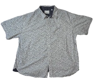 Denim & Flower Ricky Singh Men's Shirt 3XL White Navy Floral Button-Down - Picture 1 of 3