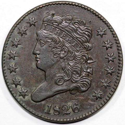 1826 1/2c C-2 Classic Head Half Cent Cover