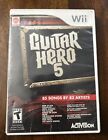 Guitar Hero 5 (Nintendo Wii, 2009) COMPLETE disk/case/manual CIB Test/works