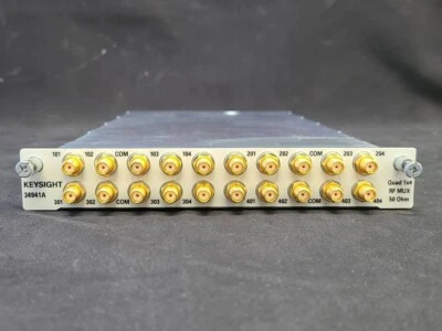 KEYSIGHT 34941A Quad 1X4 50 Ohm 3 Ghz Multiplexer Module, AS-IS [0392] - Image 1 of 4