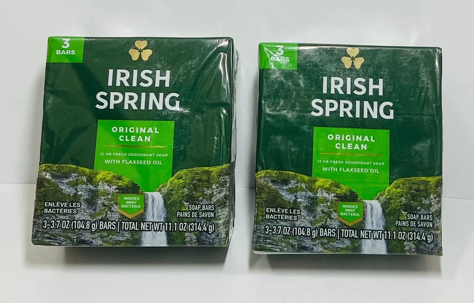 Irish Spring Original Clean Bar Soap ✅2 Pack Of 3 - Image 1 of 1