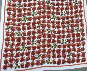 Pañuelo de seda estampado rosa pañuelo envoltorio para la cabeza 34" X 34" excelente estado. - Imagen 1 de 4
