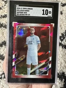 Lucas Perrin Topps Chrome Rookie 20/21 UEFA Red Refractor 4/5 SGC 10 - Picture 1 of 3