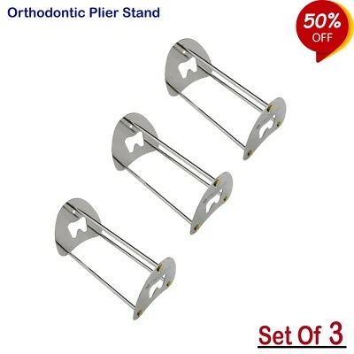 Dental Orthodontics Pliers Stand Forceps & Scissors Holder Rack Set Of 3 - Image 1 of 4