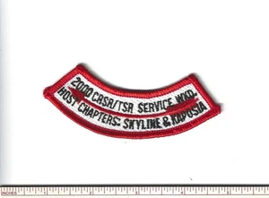 SCOUT BSA 2000 OA LODGE 257 AGAMING SERVICE WEEKEND TOMAHAWK ROCKER PATCH STRIP - Bild 1 von 1