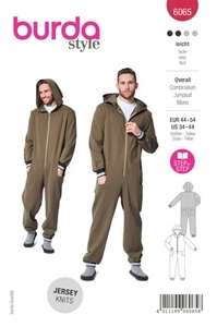 Burda Style Men's Overalls with Hood Sewing Pattern B6065 - Picture 1 of 2