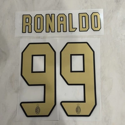 2006-07 RONALDO R9 AC MIlan Home Nameset Name Number Serie A R99 - Image 1 of 3
