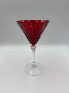 Longchamp Red Martini Crystal Glass by Cristal D'Arques - Picture 1 of 4