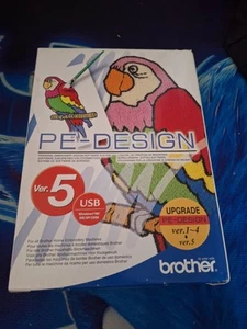 BROTHER PE-DESIGN EMBROIDERY SOFTWARE SYSTEM VERSION 5 *COMPLETE WINDOWS PC CD* - Picture 1 of 4
