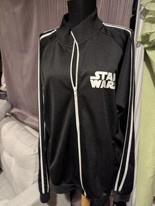 Women's Star Wars Stormtrooper Crossbones Zip Up Track Jacket Black 2X Nice! - Picture 1 of 11