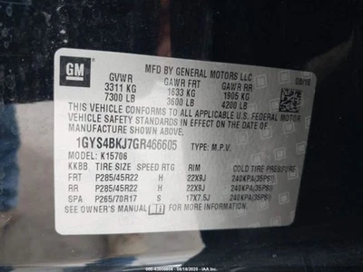 Alternator 170 Amp Opt KW7 ID 22949467 Fits 14-17 SIERRA 1500 PICKUP 3015658 - Image 1 of 4