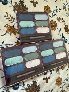 Lote de 3 paletas de sombras de ojos color Jordache en tono mar verde azul rosa - Imagen 1 de 2