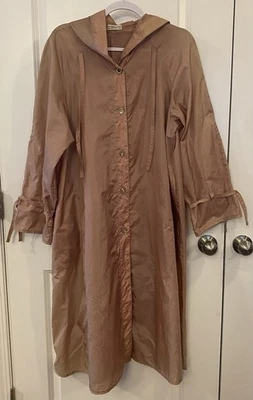 The Totes Coat With Hood Sz 12 Pink Raincoat Trench Coat Vintage 70s Windbreaker - Image 1 of 4