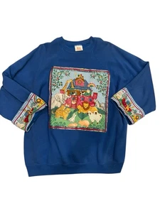 Felpa Vintage Animali Arca di Noè XL Hanes Sport Made in USA - Foto 1 di 5