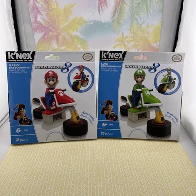 Mario Kart Wii K'nex Knex Standard Bike Lot (2)  Building Set Luigi & Mario - Image 1 of 4