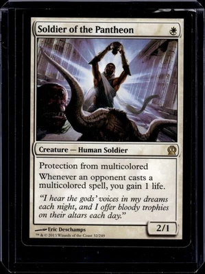 Magic the Gathering MTG Soldier of the Pantheon (32) Theros LP - Image 1 of 2