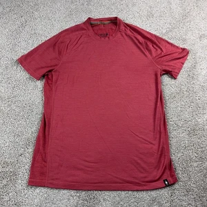 Smartwool Shirt Mens Medium Red Merino Sport 150 Wool Blend Training Performance - Picture 1 of 10