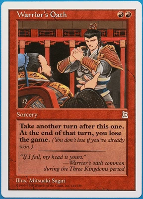 Warrior's Oath Portal Three Kingdoms NM Red Rare MTG CARD (ID# 499668) ABUGames - Image 1 of 2