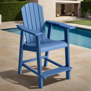 25IN Adirondack Chair Poly Bar Height Balcony Chair Weather Resistant Outdoor - Picture 1 of 8