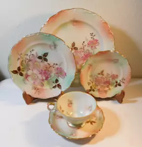 HOUSE OF GOEBEL "HGE1" MUSTER 5 TEILIGES GEDECK (S) W. GERMANY FLORAL - Bild 1 von 10