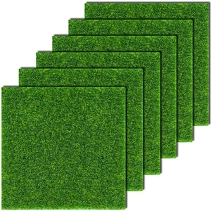 6 Pack Fairy Garden Grass 6 X 6 Inches Miniature Artificial Craft Grass For Doll - Picture 1 of 9