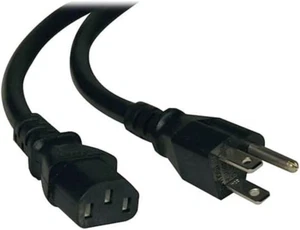 Heavy Duty Computer Power Cord, 15A, 14AWG (NEMA 5-15P to IEC-320-C13), 3-Ft. ( - Picture 1 of 12