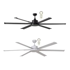MARTEC Albatross 84" DC Ceiling Fan With Remote 2100mm White Black Nickel - Picture 1 of 8
