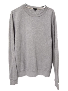 Theory Mens Danen Sweater S Long Sleeve Sweatshirt Raglan Grey Pullover Terry - Picture 1 of 6