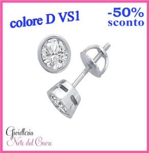 ORECCHINI IN ORO BIANCO CON DIAMANTI NATURALI D VS1 2 CARATI CERTIFICATO - Imagen 1 de 5